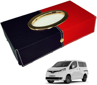 MOCKHE Chrom-Black-Red Tisue Box Leatherete-353 Vehicle Tissue Dispenser(Black, Red)