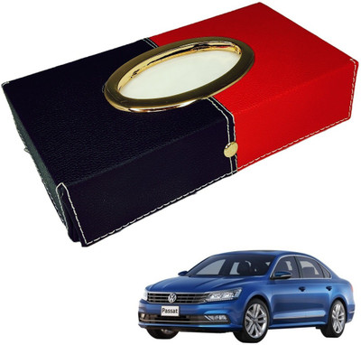 MOCKHE Chrom-Black-Red Tisue Box Leatherete-193 Vehicle Tissue Dispenser(Black, Red)