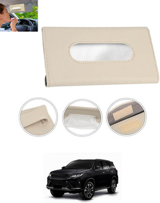 MATIES New Excellent Bright Color Beige Rectangle Shape Tissue Box For-108 Vehicle Tissue Dispenser(Beige)