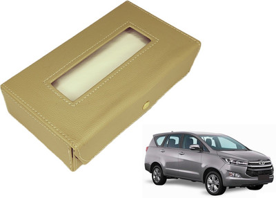 MOCKHE Basic-Beige Tissue Box Leatherette-339 Vehicle Tissue Dispenser(Beige)