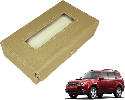MOCKHE Basic-Beige Tissue Box Leatherette-319 Vehicle Tissue Dispenser(Beige)