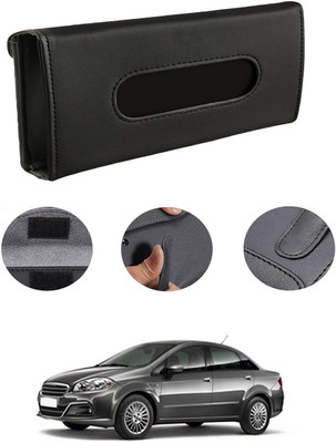 MATIES Rectangle Shape Fancy Design Tissue Dispencer For Car-177 Vehicle Tissue Dispenser(Black)