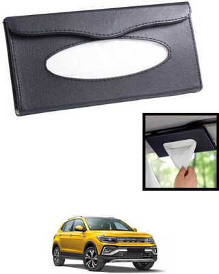 MATIES Universal Lightweight/Waterproof Leatherite Rectangle Black Tissue For Car-260 Vehicle Tissue Dispenser(Black)