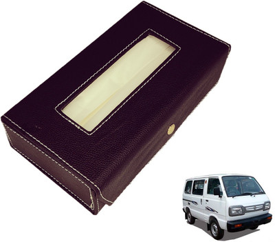 MOCKHE Basic-Black Tissue Box Leatherette-143 Vehicle Tissue Dispenser(Black)