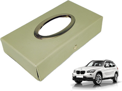 MOCKHE Chrom-Beige Tisue Box Leatherete-846 Vehicle Tissue Dispenser(Beige)