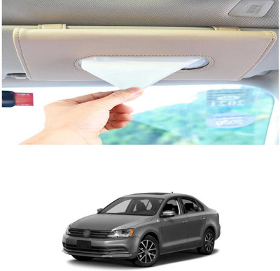 PRTEK Beige Car Tissue Holder Napkin for Sun Visor and Backseat – Universal Fit A16 Vehicle Tissue Dispenser(Beige)