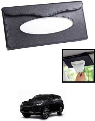 MATIES Universal Lightweight/Waterproof Leatherite Rectangle Black Tissue For Car-108 Vehicle Tissue Dispenser(Black)