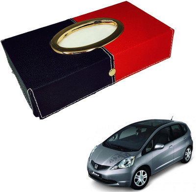 MOCKHE Chrom-Black-Red Tisue Box Leatherete-462 Vehicle Tissue Dispenser(Black, Red)