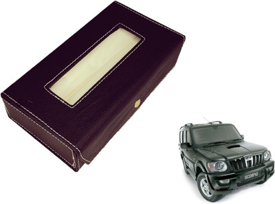 MOCKHE Basic-Black Tissue Box Leatherette-173 Vehicle Tissue Dispenser(Black)