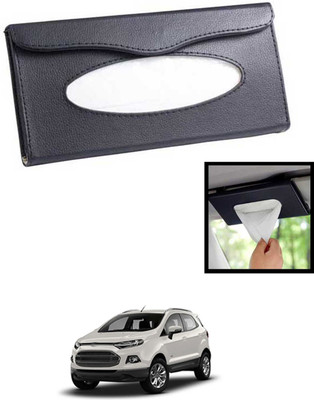 MATIES Universal Lightweight/Waterproof Leatherite Rectangle Black Tissue For Car-82 Vehicle Tissue Dispenser(Black)