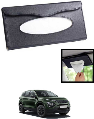 MATIES Universal Lightweight/Waterproof Leatherite Rectangle Black Tissue For Car-132 Vehicle Tissue Dispenser(Black)