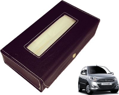 MOCKHE Basic-Black Tissue Box Leatherette-103 Vehicle Tissue Dispenser(Black)