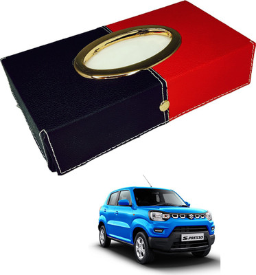 MOCKHE Chrom-Black-Red Tisue Box Leatherete-568 Vehicle Tissue Dispenser(Black, Red)