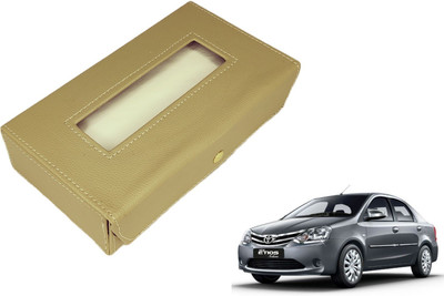 MOCKHE Basic-Beige Tissue Box Leatherette-311 Vehicle Tissue Dispenser(Beige)