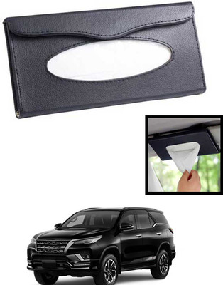 MATIES Universal Lightweight/Waterproof Leatherite Rectangle Black Tissue For Car-111 Vehicle Tissue Dispenser(Black)
