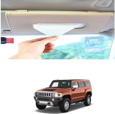 PRTEK Beige Car Tissue Holder Napkin for Sun Visor and Backseat – Universal Fit G4 Vehicle Tissue Dispenser(Beige)