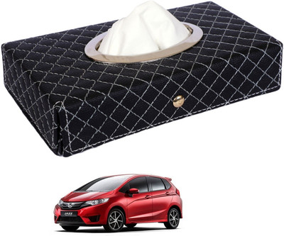 MOCKHE Cross-Black Tissue Box Leatherette-13 Vehicle Tissue Dispenser(Black)