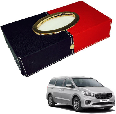 MOCKHE Chrom-Black-Red Tisue Box Leatherete-145 Vehicle Tissue Dispenser(Black, Red)