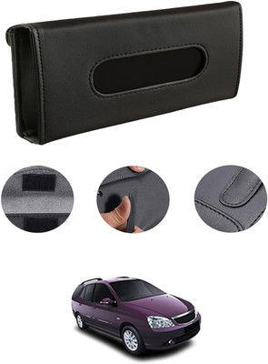 MATIES Rectangle Shape Fancy Design Tissue Dispencer For Car-150 Vehicle Tissue Dispenser(Black)