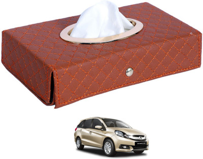 MOCKHE Cross-Tan Tissue Box Leatherette-271 Vehicle Tissue Dispenser(Grey)