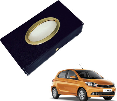 MOCKHE Chrom-Black Tisue Box Leatherete-532 Vehicle Tissue Dispenser(Black)