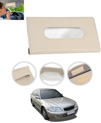 MATIES New Excellent Bright Color Beige Rectangle Shape Tissue Box For-61 Vehicle Tissue Dispenser(Beige)