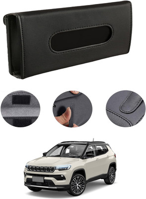 MATIES Rectangle Shape Fancy Design Tissue Dispencer For Car-68 Vehicle Tissue Dispenser(Black)
