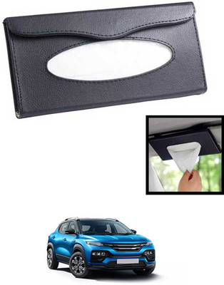 MATIES Universal Lightweight/Waterproof Leatherite Rectangle Black Tissue For Car-162 Vehicle Tissue Dispenser(Black)