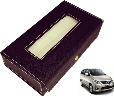 MOCKHE Basic-Black Tissue Box Leatherette-114 Vehicle Tissue Dispenser(Black)