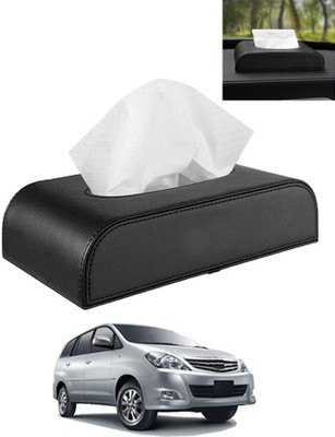 AYW Tissue Holder Black Leatherite/Include Tissue/Save Space For Home/Car/Office-125 Vehicle Tissue Dispenser(Black)
