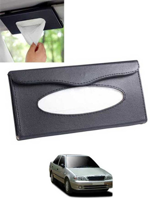 MATIES Multiuse Tissue Box With Waterproof For Car,Home,Office,Washroom,Kitchen Etc 81 Vehicle Tissue Dispenser(Black)
