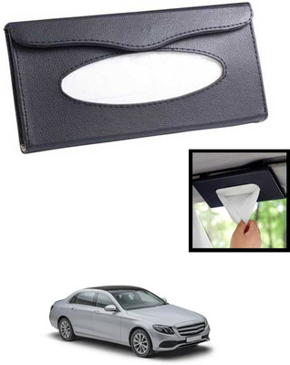 MATIES Universal Lightweight/Waterproof Leatherite Rectangle Black Tissue For Car-78 Vehicle Tissue Dispenser(Black)