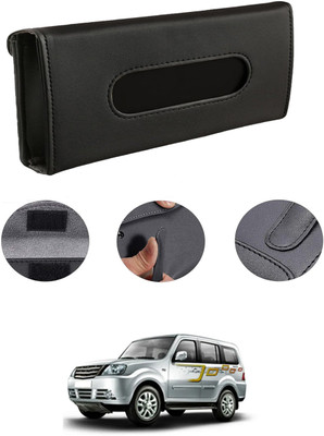 MATIES Rectangle Shape Fancy Design Tissue Dispencer For Car-121 Vehicle Tissue Dispenser(Black)