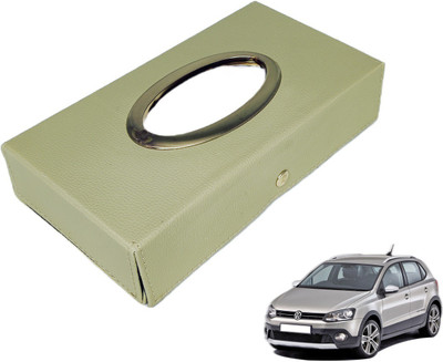 MOCKHE Chrom-Beige Tisue Box Leatherete-760 Vehicle Tissue Dispenser(Beige)