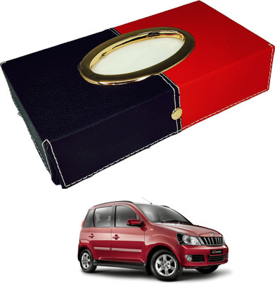 MOCKHE Chrom-Black-Red Tisue Box Leatherete-332 Vehicle Tissue Dispenser(Black, Red)