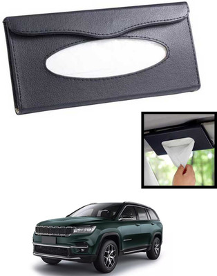 MATIES Universal Lightweight/Waterproof Leatherite Rectangle Black Tissue For Car-185 Vehicle Tissue Dispenser(Black)