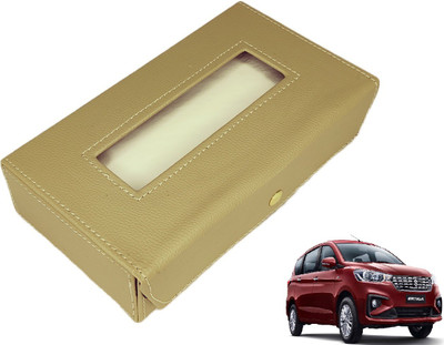 MOCKHE Basic-Beige Tissue Box Leatherette-365 Vehicle Tissue Dispenser(Beige)