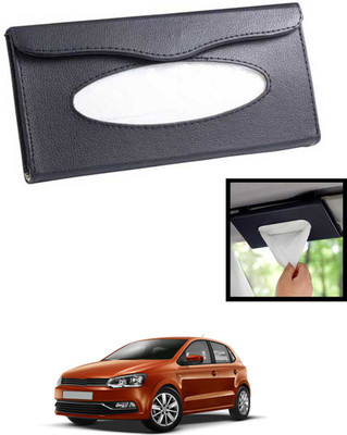 MATIES Universal Lightweight/Waterproof Leatherite Rectangle Black Tissue For Car-206 Vehicle Tissue Dispenser(Black)