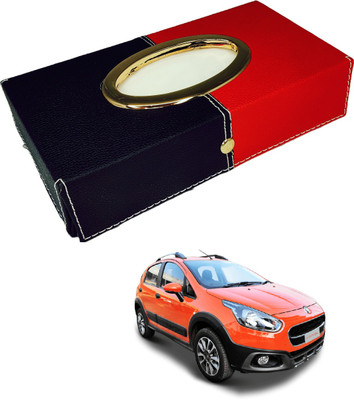MOCKHE Chrom-Black-Red Tisue Box Leatherete-28 Vehicle Tissue Dispenser(Black, Red)