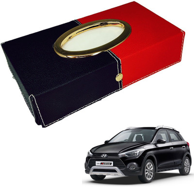 MOCKHE Chrom-Black-Red Tisue Box Leatherete-457 Vehicle Tissue Dispenser(Black, Red)