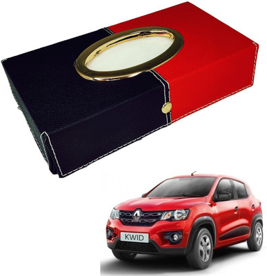 MOCKHE Chrom-Black-Red Tisue Box Leatherete-465 Vehicle Tissue Dispenser(Black, Red)