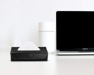 TECHEL Tissue Box/Napkin Box Holder/Tissue Paper Holder SZZ1 Vehicle Tissue Dispenser(Black)