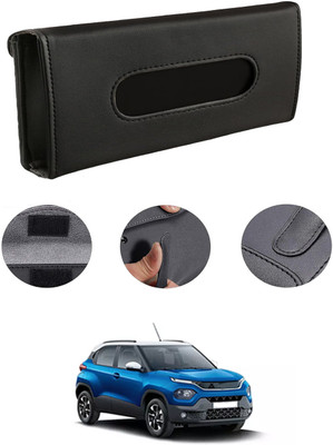 MATIES Rectangle Shape Fancy Design Tissue Dispencer For Car-210 Vehicle Tissue Dispenser(Black)