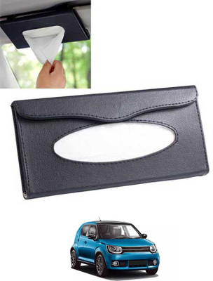 AYW Black Car Tissue Holder Rectangle Leatherite/Include Tissue/Save Space-118 Vehicle Tissue Dispenser(Black)