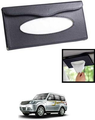 MATIES Universal Lightweight/Waterproof Leatherite Rectangle Black Tissue For Car-121 Vehicle Tissue Dispenser(Black)