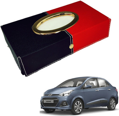 MOCKHE Chrom-Black-Red Tisue Box Leatherete-497 Vehicle Tissue Dispenser(Black, Red)