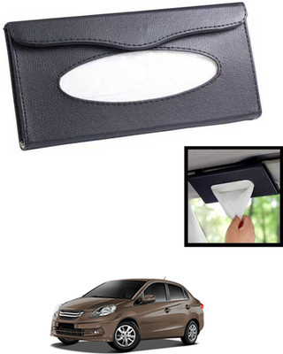 MATIES Universal Lightweight/Waterproof Leatherite Rectangle Black Tissue For Car-18 Vehicle Tissue Dispenser(Black)