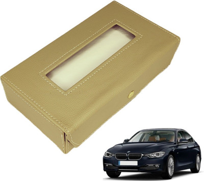 MOCKHE Basic-Beige Tissue Box Leatherette-240 Vehicle Tissue Dispenser(Beige)