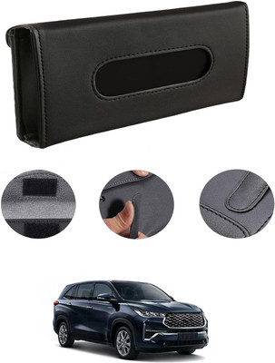 MATIES Rectangle Shape Fancy Design Tissue Dispencer For Car-154 Vehicle Tissue Dispenser(Black)
