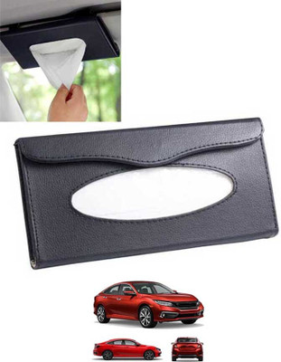 MATIES Multiuse Tissue Box With Waterproof For Car,Home,Office,Washroom,Kitchen Etc 56 Vehicle Tissue Dispenser(Black)
